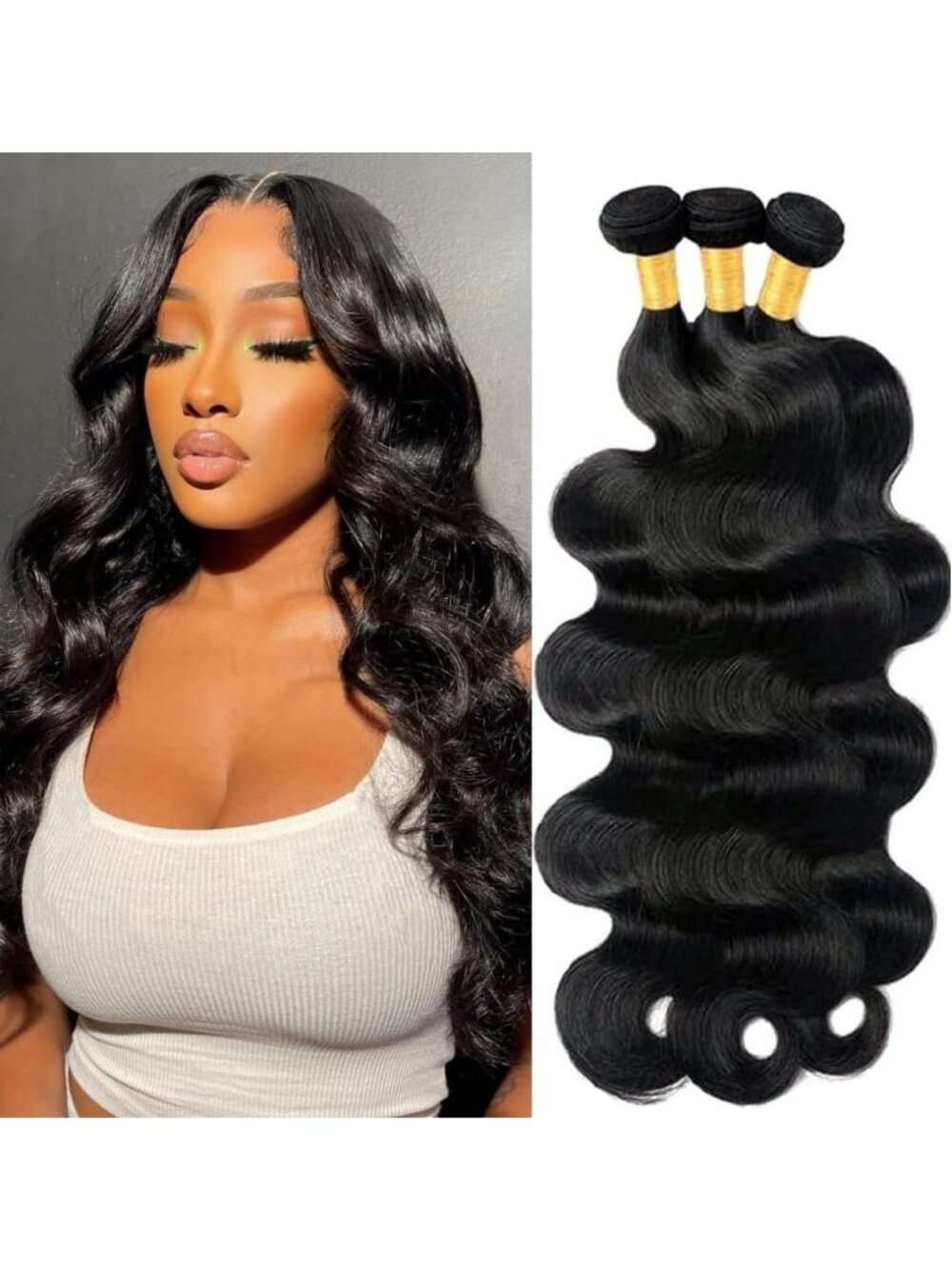 100% Unprocessed Body Wave Hair Bundles 16-20 Inch Brazilian Virgin Extensions